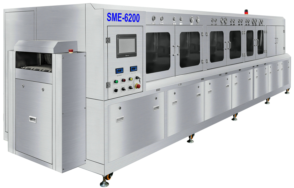 High performance liquid wash and DI water rinse no-clean solder paste flux PCBA in line cleaning machine