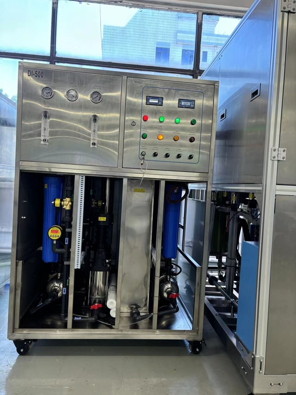 Conveyor spray type semiconductor cleaning machine, filter 0.01umx1pcs, size 600mm, voltage 380V