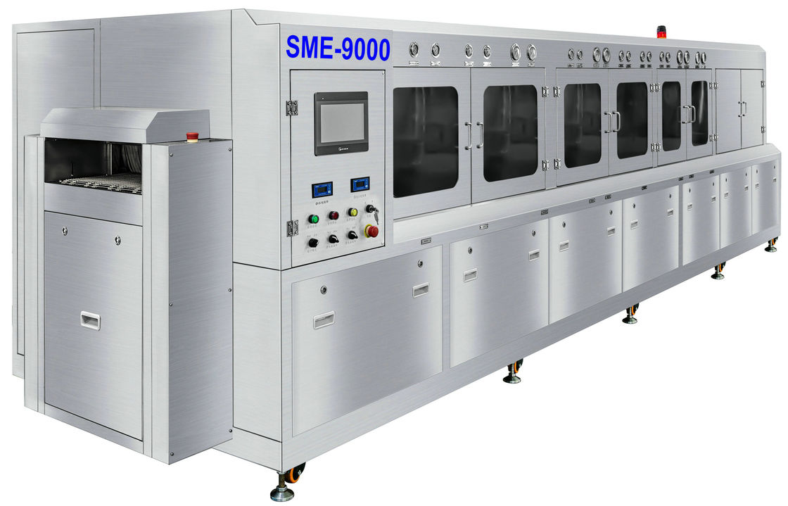 High performance liquid wash and DI water rinse no-clean solder paste flux PCBA in line cleaning machine