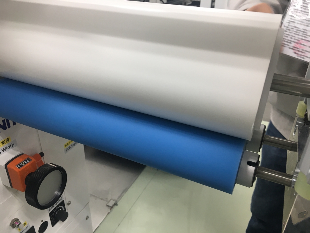 White Color 300mm PCB Clean Antistatic Adhesive Paper Roll PCB Inline Surface Cleaning Machine Paper Roll